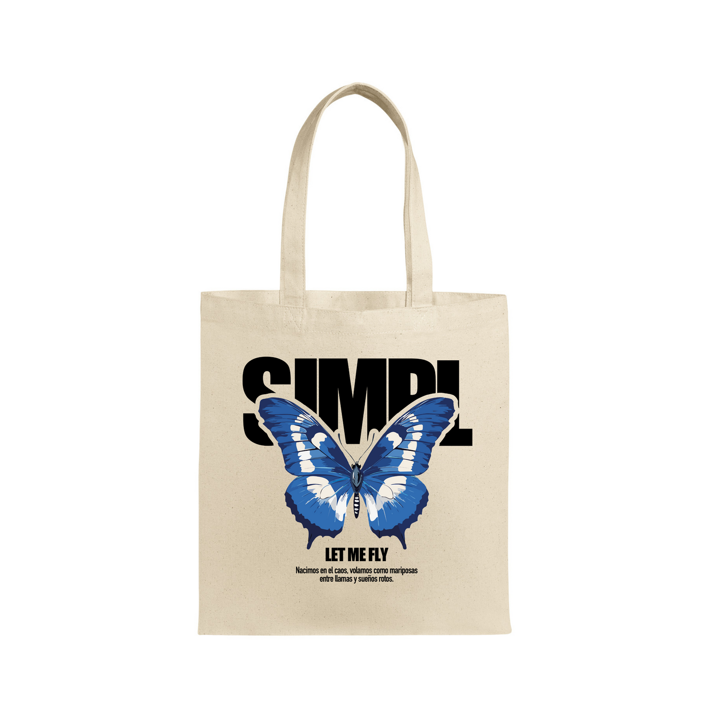 TOTE BAG BUTTERFLY (NATURAL)