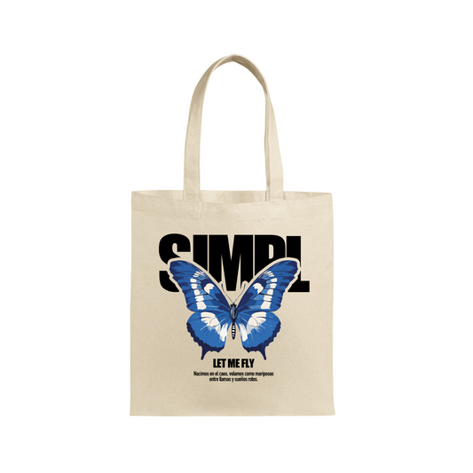 TOTE BAG BUTTERFLY (NATURAL)
