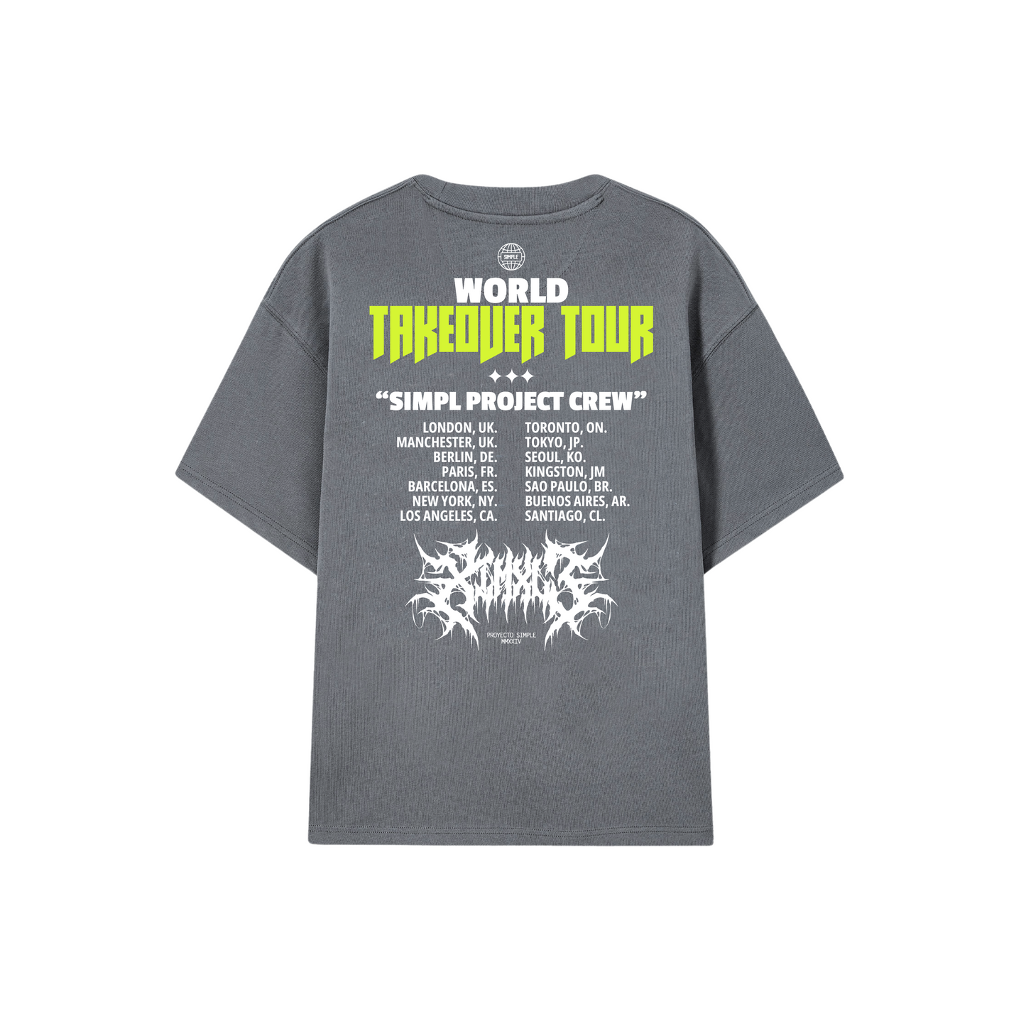 POLERA WORLD TOUR (GRIS ACERO)