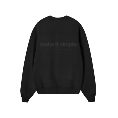 POLERON SIN GORRO MAKE IT SIMPLE (DOBLE NEGRO)