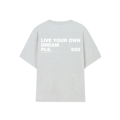 POLERA LIVE YOUR DREAM (GRIS MELANGE)