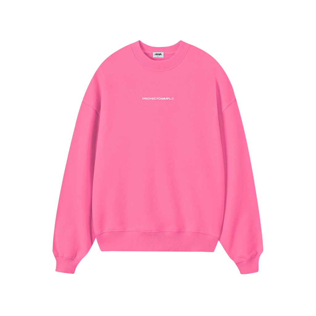 POLERON SIN GORRO ESENCIAL (ROSADO NEON)