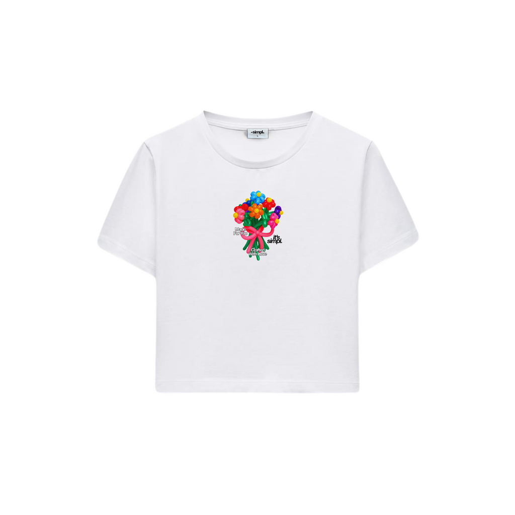 POLERA BABY TEE BUNCH (BLANCA)