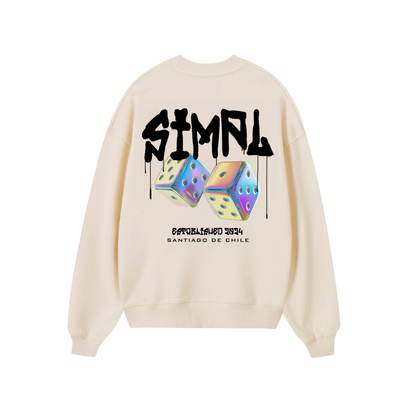 POLERON SIN GORRO LUCKY (CREMA)