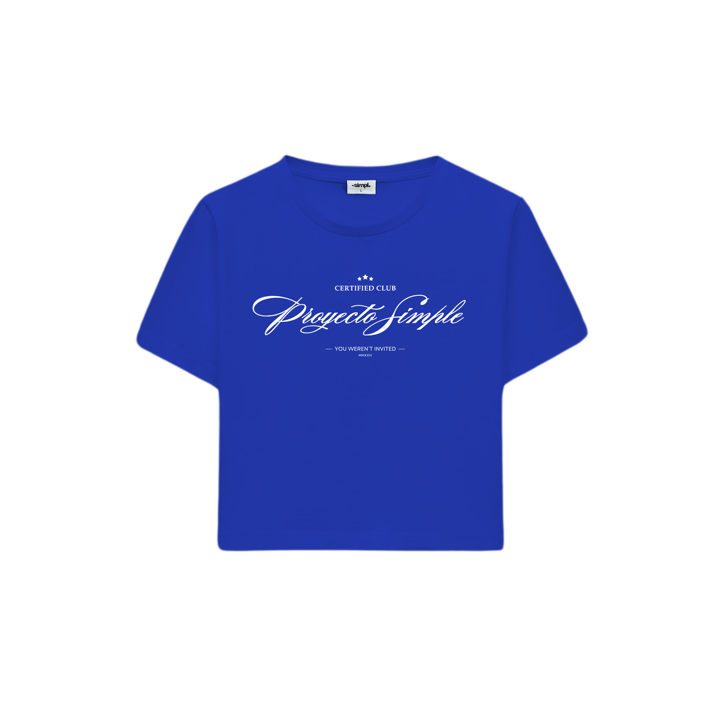 POLERA BABY TEE CERTIFIED CLUB (AZUL REY)