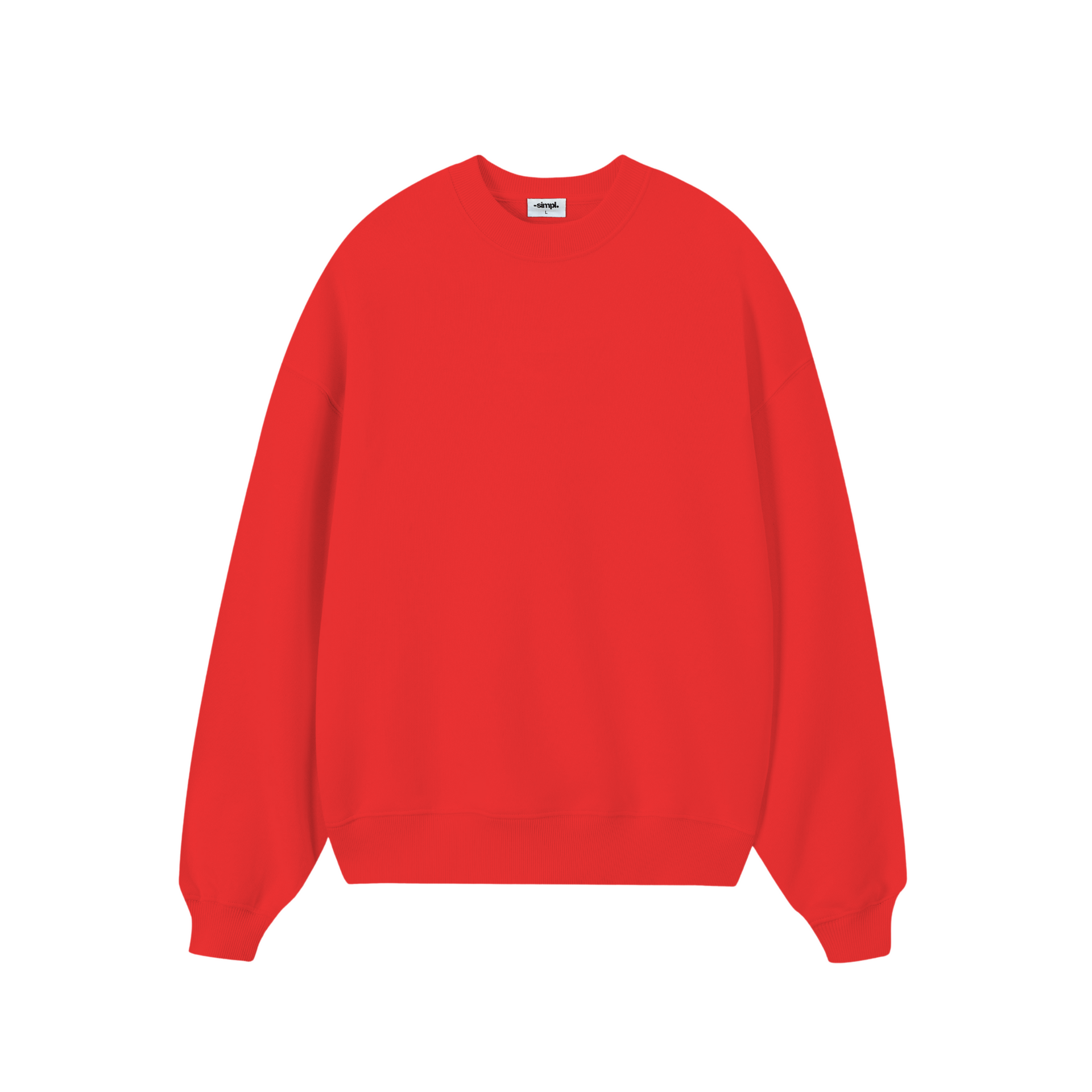 POLERON SIN GORRO BLANK (ROJO)