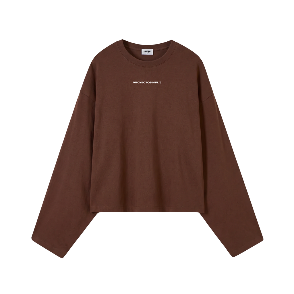 POLERA MANGA LARGA ESENCIAL (CAFÉ)