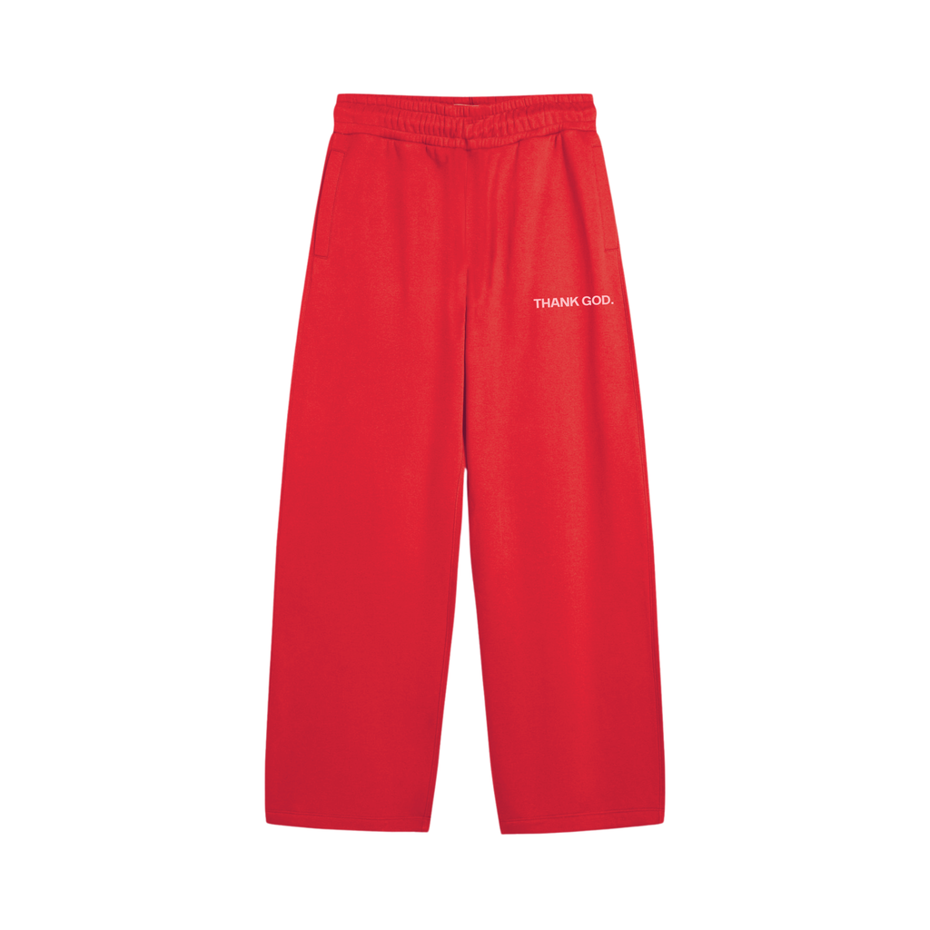PANTALON BAGGY THANK GOD (ROJO)