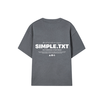 POLERA .TXT (GRIS OSCURO)