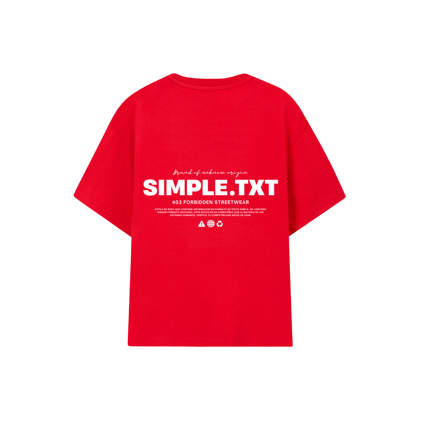 POLERA .TXT (ROJA)