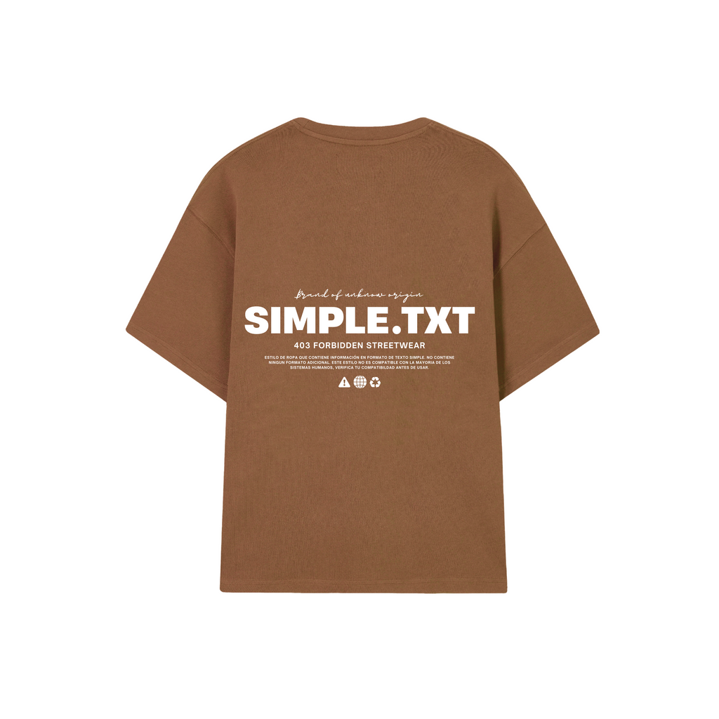 POLERA .TXT (CAFÉ)
