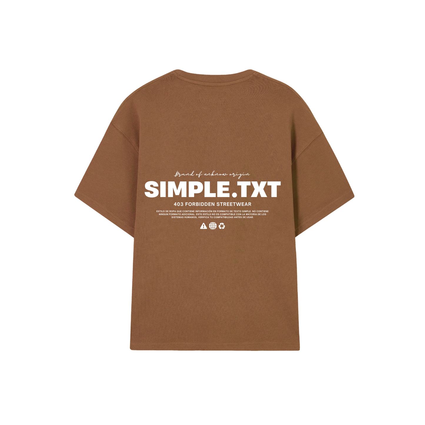 POLERA .TXT (CAFÉ CLARO)