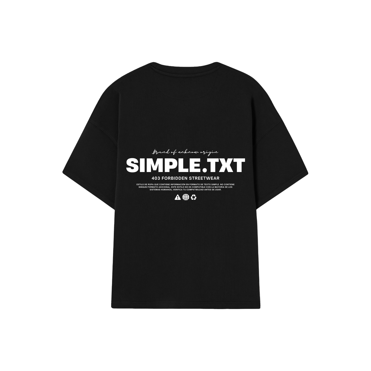 POLERA .TXT (NEGRA)