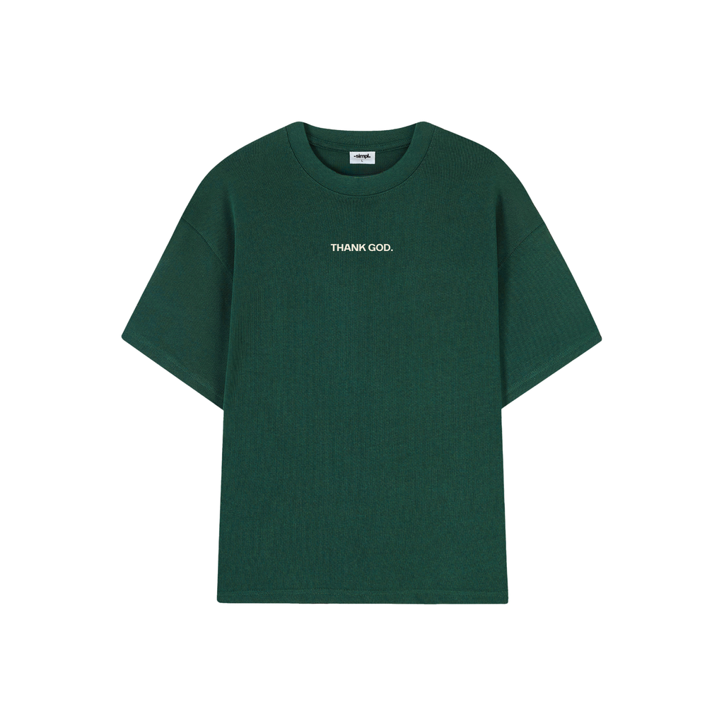 POLERA THANK GOD (VERDE)