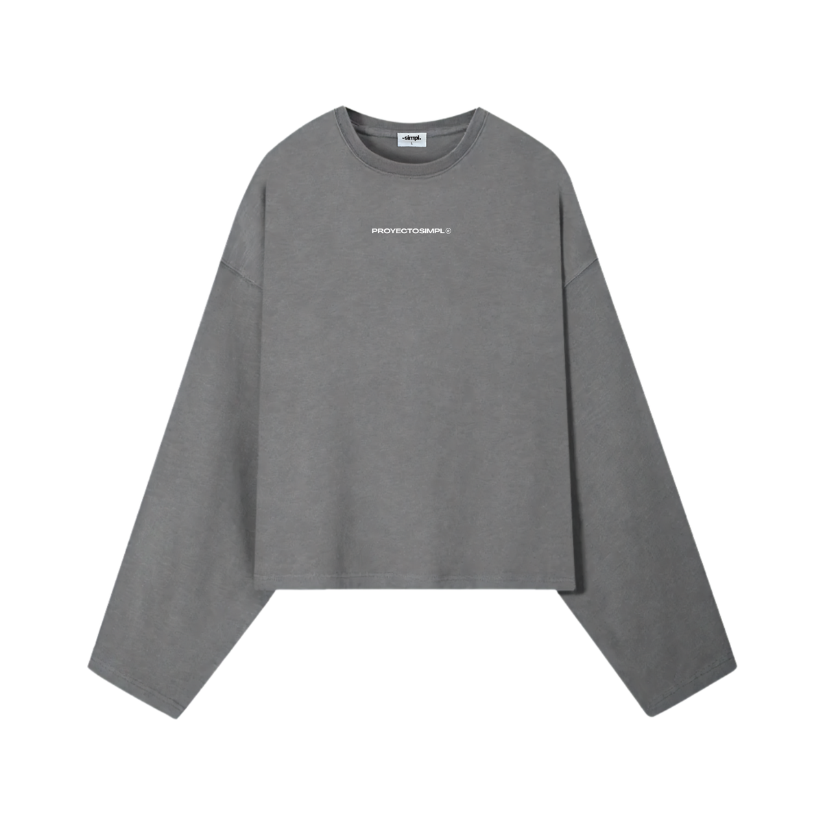 POLERA MANGA LARGA ESENCIAL (GRIS ACERO)