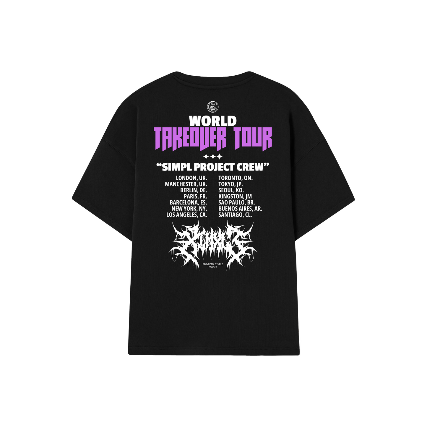 POLERA WORLD TOUR (NEGRA & BLANCO)