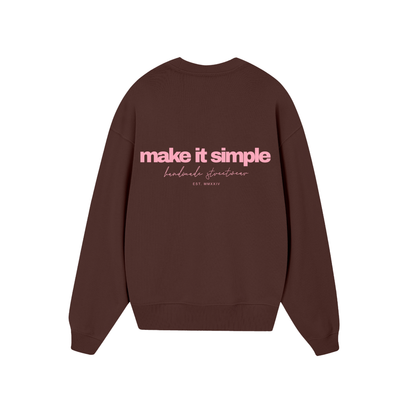 POLERON SIN GORRO MAKE IT SIMPLE (CAFÉ)