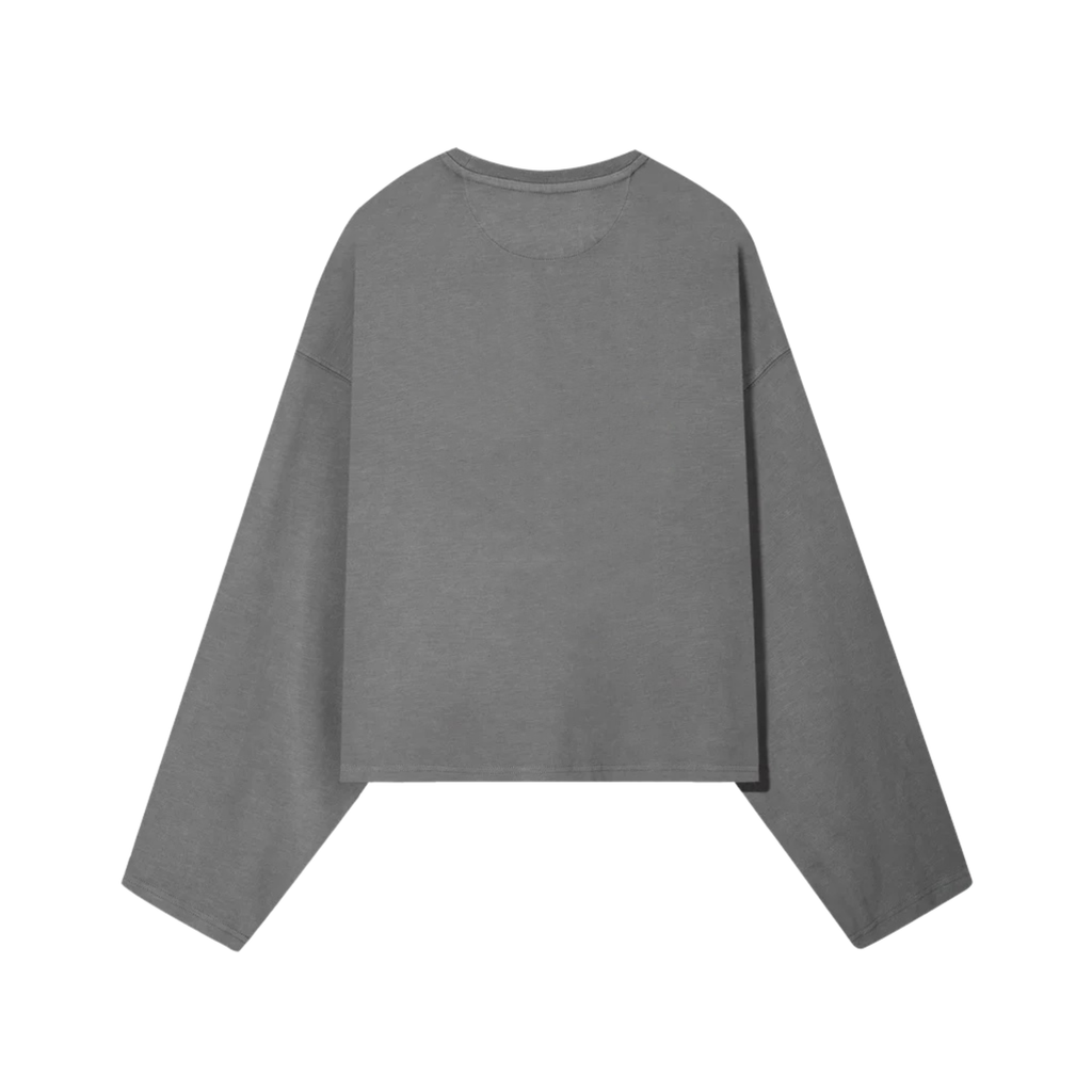 POLERA MANGA LARGA ESENCIAL (GRIS ACERO)